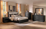 Leandro 5-drawer Bedroom Chest of Drawers Burnished Black - 222495