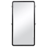 Leandro 76-inch Full Length Floor Mirror Burnished Black - 222498