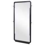 Leandro 76-inch Full Length Floor Mirror Burnished Black - 222498