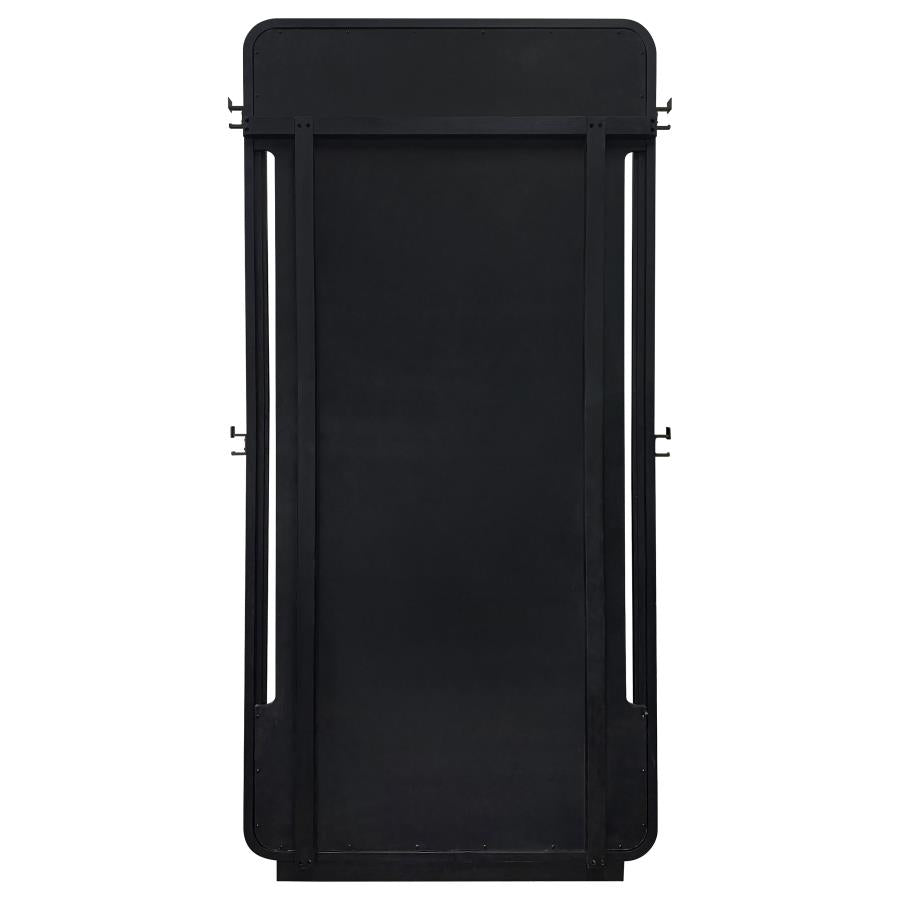Leandro 76-inch Full Length Floor Mirror Burnished Black - 222498