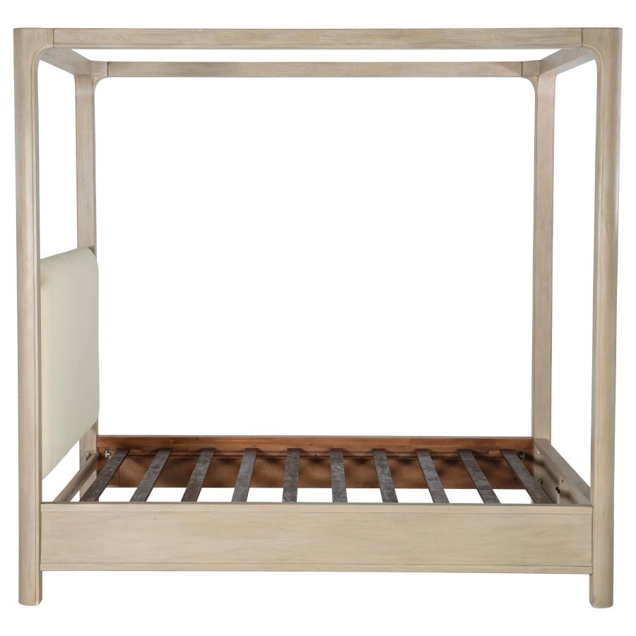 Solano 85-inch Eastern King Canopy Bed Weathered Mango - 222520KE