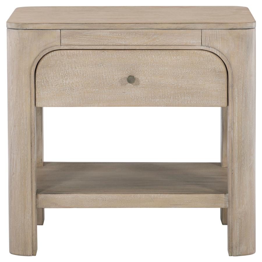 Solano 1-drawer Nightstand Bedside Table Weathered Mango - 222522