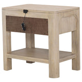 Solano 1-drawer Nightstand Bedside Table Weathered Mango - 222522