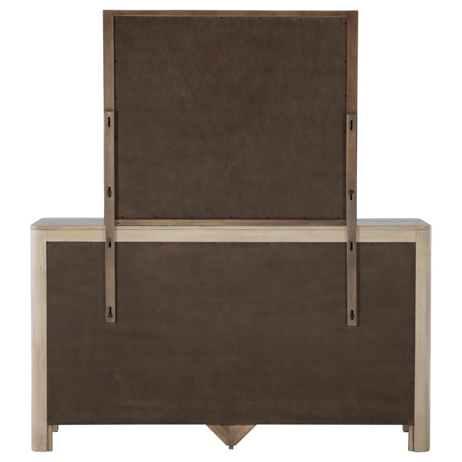 Solano 9-drawer Bedroom Dresser with Mirror Weathered Mango - 222523M