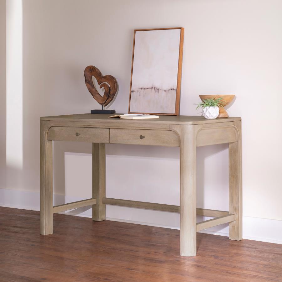 Solano 2-drawer Makeup Table Vanity Desk Weathered Mango - 222527