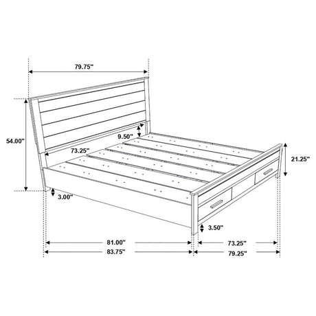 Woodmont 5-piece Eastern King Bedroom Set Golden Brown - 222631KE-S5