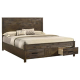 Woodmont Eastern King Storage Bed Rustic Golden Brown - 222631KE