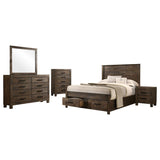 Woodmont 5-piece Queen Bedroom Set Rustic Golden Brown - 222631Q-S5