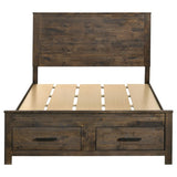 Woodmont Wood Queen Storage Panel Bed Rustic Golden Brown - 222631Q
