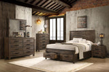 Woodmont Wood Queen Storage Panel Bed Rustic Golden Brown - 222631Q