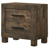 Woodmont 2-drawer Nightstand Rustic Golden Brown - 222632