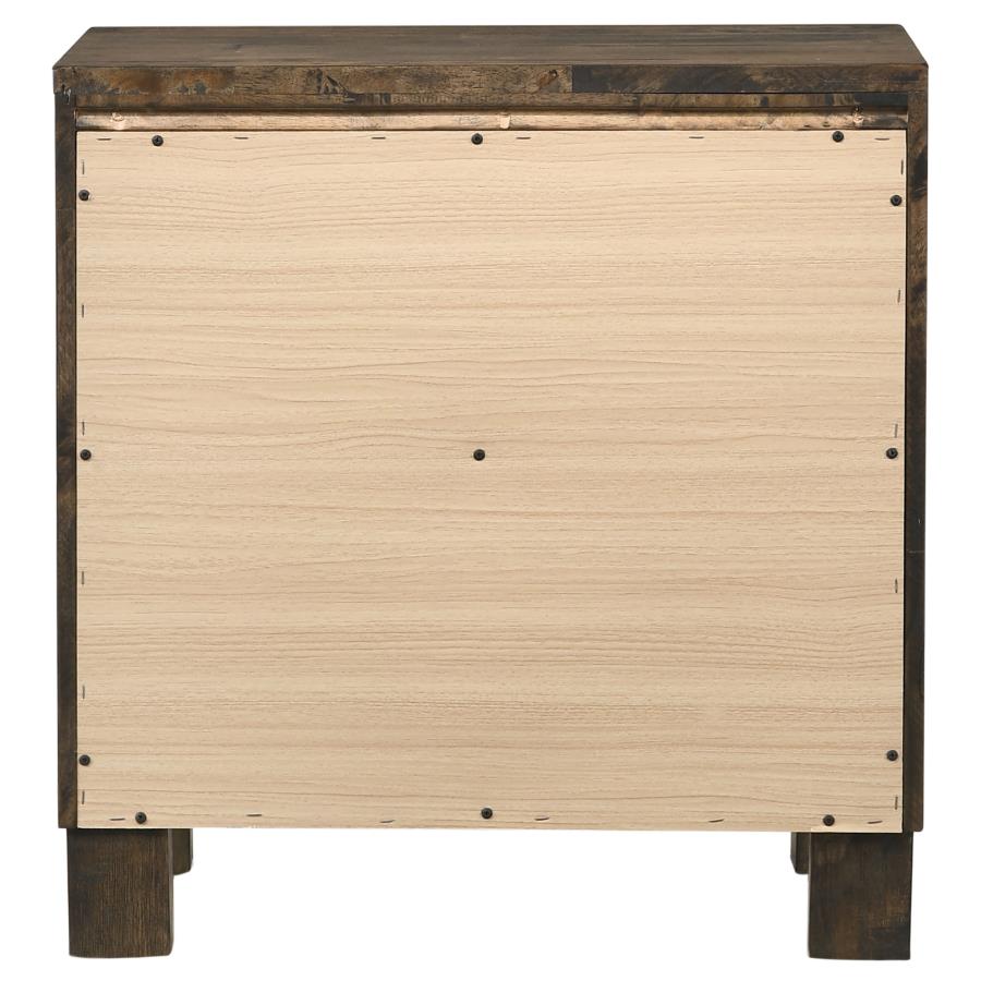 Woodmont 2-drawer Nightstand Rustic Golden Brown - 222632