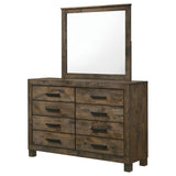 Woodmont 8-drawer Dresser with Mirror Rustic Golden Brown - 222633M