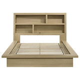 Hendricks Queen Bookcase Headboard Platform Bed Light Oak - 222650Q