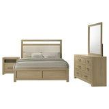 Hendricks 4-piece Queen Bedroom Set Light Oak - 222651Q-S4