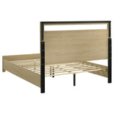 Hendricks Queen Panel Headboard Platform Bed Light Oak - 222651Q