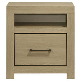 Hendricks 1-drawer Nightstand Bedside Table with Cubby Light Oak - 222652