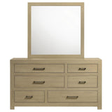 Hendricks 6-drawer Bedroom Dresser and Mirror Light Oak - 222653M