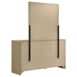 Hendricks 6-drawer Bedroom Dresser and Mirror Light Oak - 222653M