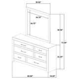 Hendricks 6-drawer Bedroom Dresser and Mirror Light Oak - 222653M