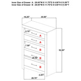Hendricks 5-drawer Bedroom Chest of Drawers Light Oak - 222655