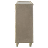 Lorient 8-drawer LED Bedroom Flame Box Dresser Ivory Camel - 222663FB