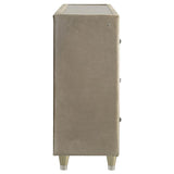 Lorient 8-drawer LED Bedroom Flame Box Dresser Ivory Camel - 222663FB
