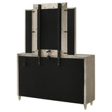Lorient 8-drawer LED Dresser with Mirror Ivory and Camel - 222663M
