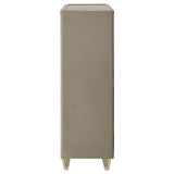Lorient 5-drawer LED Chest of Drawers Ivory and Camel - 222665