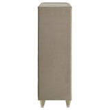 Lorient 5-drawer LED Chest of Drawers Ivory and Camel - 222665