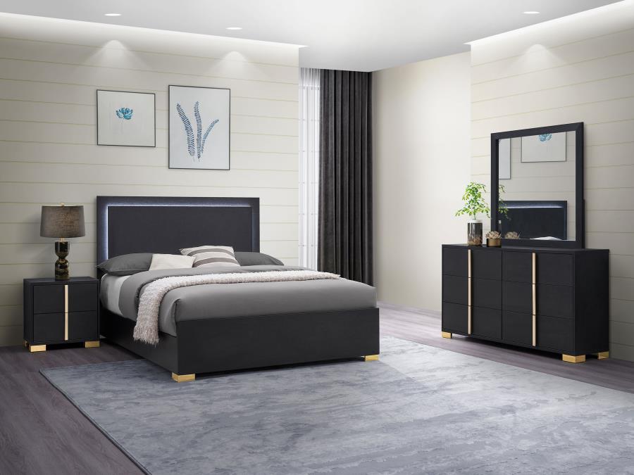 Marceline 4-piece Full Bedroom Set Black - 222831F-S4