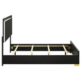 Marceline Wood Full LED Panel Bed Black - 222831F