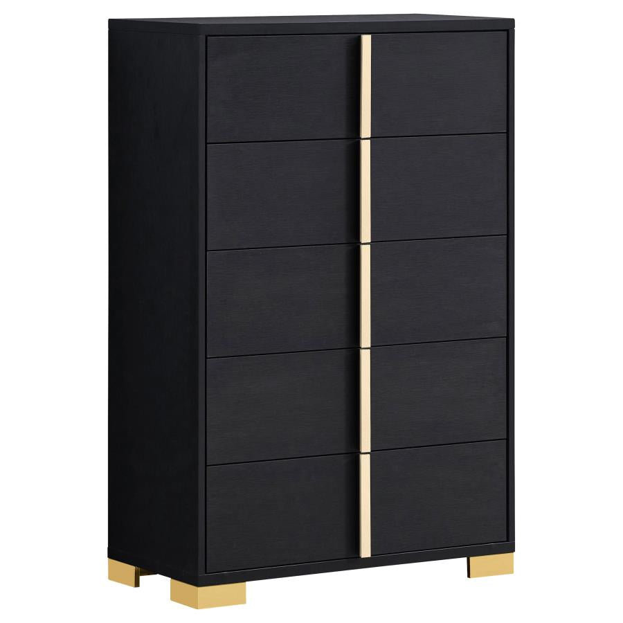 Marceline 5-piece Eastern King Bedroom Set Black - 222831KE-S5