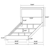 Marceline Wood Eastern King LED Panel Bed Black - 222831KE