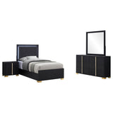 Marceline 4-piece Twin Bedroom Set Black - 222831T-S4