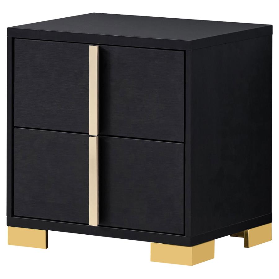 Marceline 2-drawer Nightstand Black - 222832