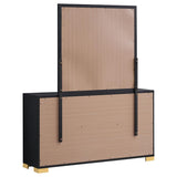 Marceline 6-drawer Dresser with Mirror Black - 222833M