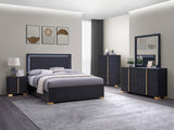 Marceline 6-drawer Dresser with Mirror Black - 222833M