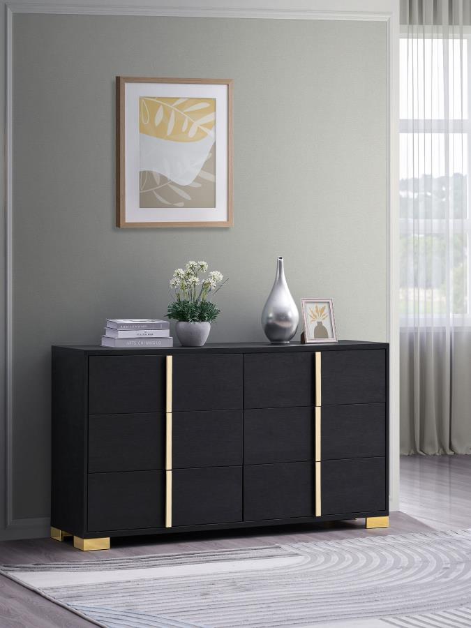 Marceline 6-drawer Dresser Black - 222833