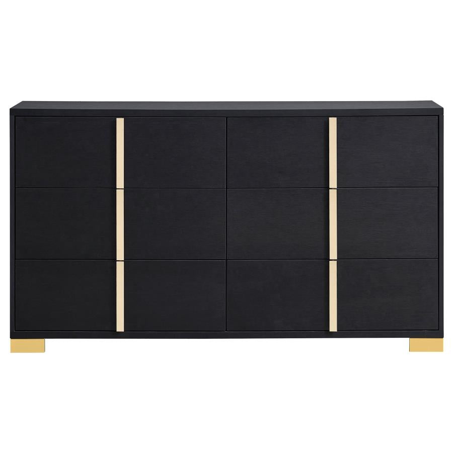 Marceline 6-drawer Dresser Black - 222833