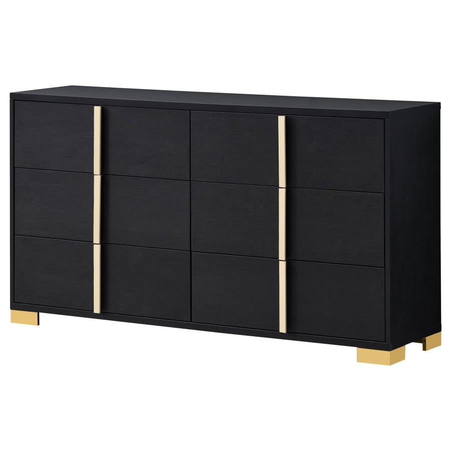 Marceline 6-drawer Dresser Black - 222833