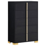 Marceline 5-drawer Bedroom Chest Black - 222835