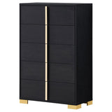 Marceline 5-drawer Bedroom Chest Black - 222835