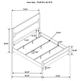 Bennett 4-piece Eastern King Bedroom Set Light Oak - 222901KE-S4