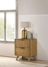 Bennett 2-drawer Bedroom Nightstand Bedside Table Light Oak - 222902