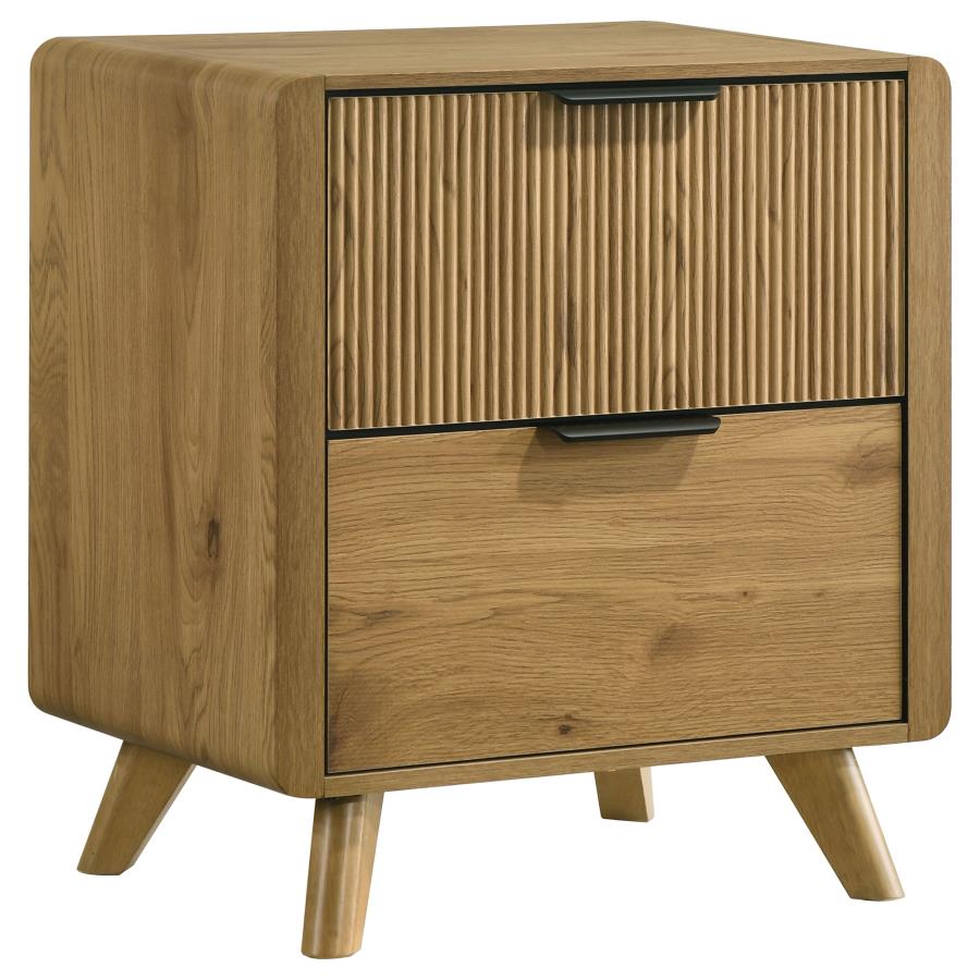 Bennett 2-drawer Bedroom Nightstand Bedside Table Light Oak - 222902