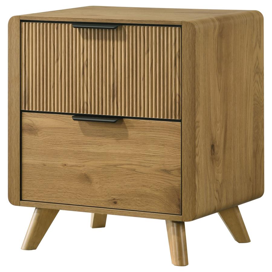 Bennett 2-drawer Bedroom Nightstand Bedside Table Light Oak - 222902