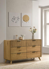 Bennett 6-drawer Bedroom Dresser Cabinet Light Oak - 222903