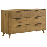 Bennett 6-drawer Bedroom Dresser Cabinet Light Oak - 222903
