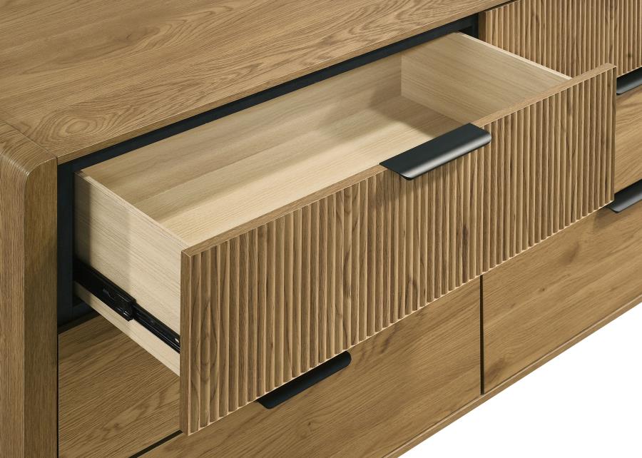 Bennett 6-drawer Bedroom Dresser Cabinet Light Oak - 222903
